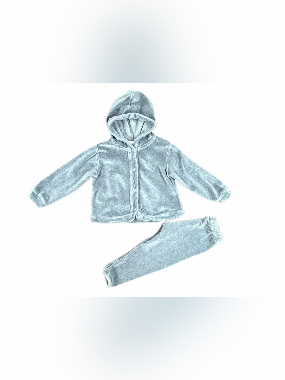 SERENDIPITY Baby Velour Hooded Full Zip Sweatsuit - 18M